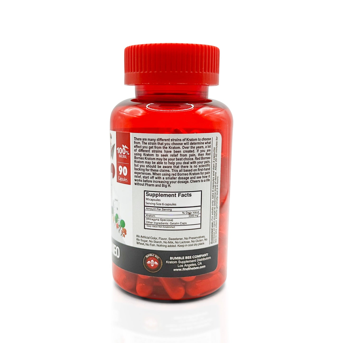 BUMBLE BEE RED BORNEO CAPS 90CT