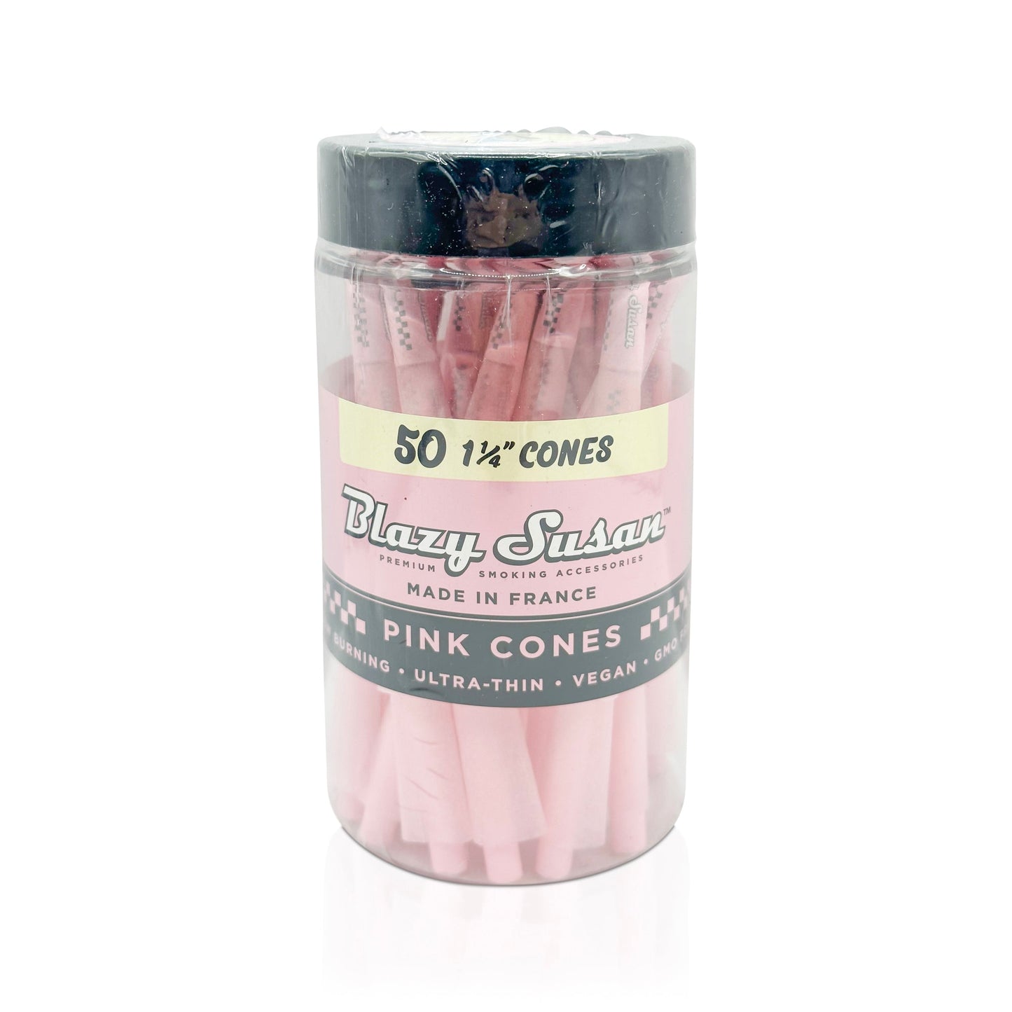 BLAZY SUSAN PINK PRE ROLLED CONES 1 1/4 SIZE 50 PACK