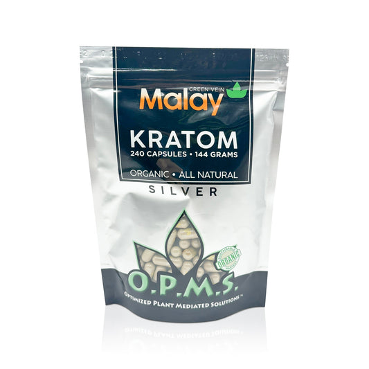 OPMS SILVER GREEN VEIN MALAY CAPSULES 240CT