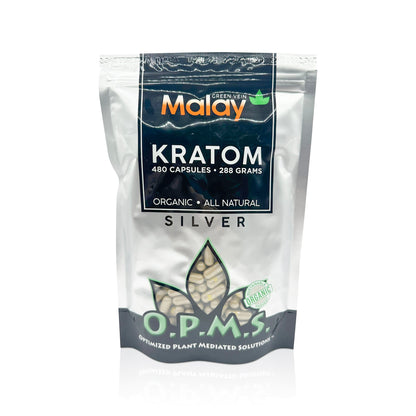 OPMS SILVER GREEN VEIN MALAY CAPSULES 480CT