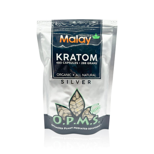 OPMS SILVER GREEN VEIN MALAY CAPSULES 480CT