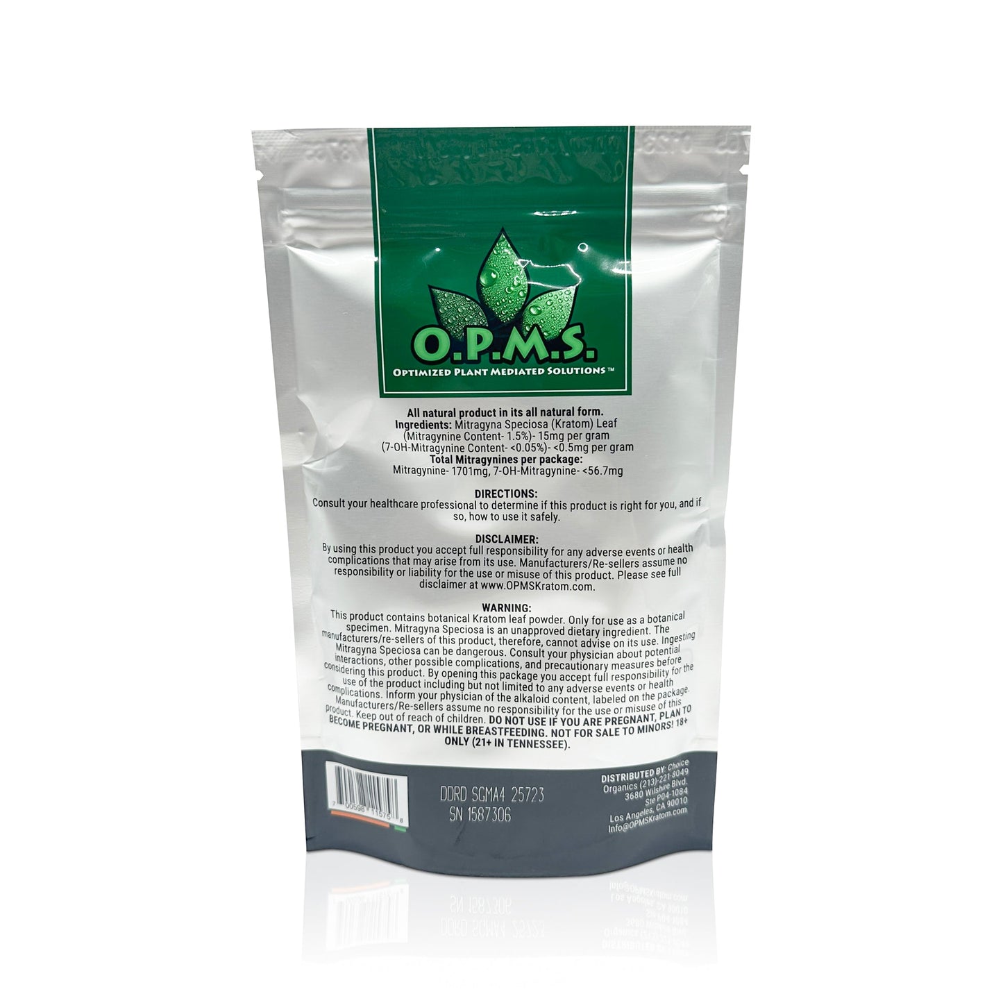 OPMS SILVER GREEN VEIN MALAY POWDER 4OZ