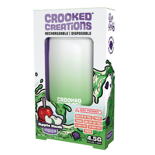 CROOKED CREATIONS DISPOSABLE 4.5GRAMS - APPLE KUSH (INDICA)