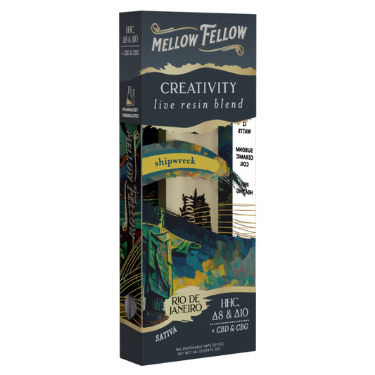 MELLOW FELLOW LIVE RESIN DISPOSABLE 1GRAM SHIPWRECK (SATIVA)